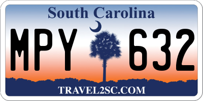 SC license plate MPY632