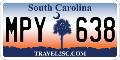 SC license plate MPY638
