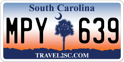 SC license plate MPY639
