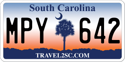 SC license plate MPY642