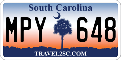 SC license plate MPY648