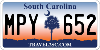 SC license plate MPY652