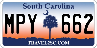 SC license plate MPY662