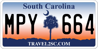 SC license plate MPY664
