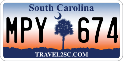SC license plate MPY674