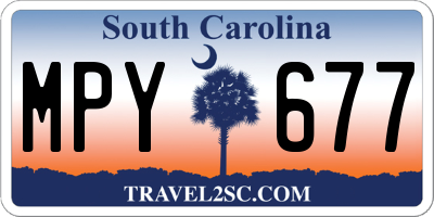 SC license plate MPY677