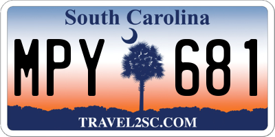 SC license plate MPY681