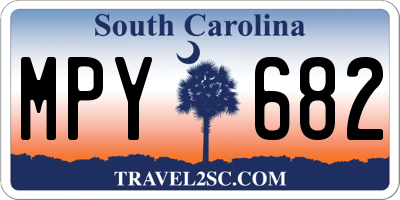 SC license plate MPY682