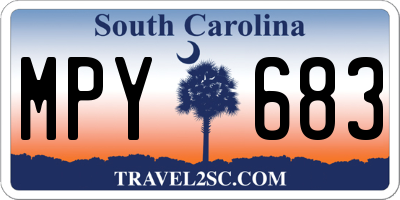 SC license plate MPY683