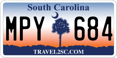 SC license plate MPY684