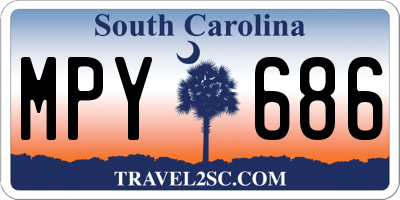 SC license plate MPY686