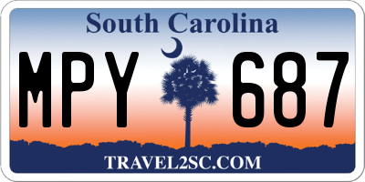 SC license plate MPY687