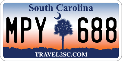 SC license plate MPY688