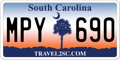 SC license plate MPY690