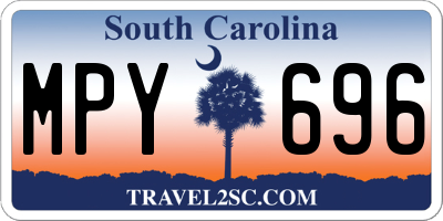 SC license plate MPY696