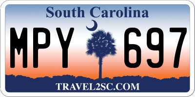 SC license plate MPY697