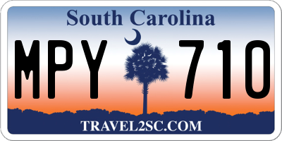 SC license plate MPY710