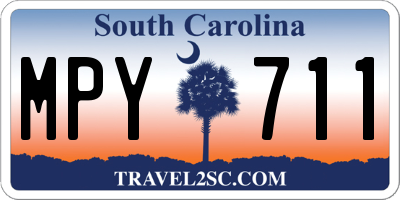 SC license plate MPY711