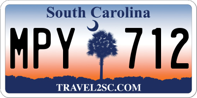 SC license plate MPY712