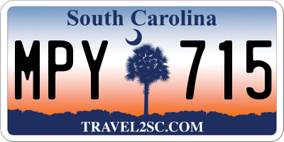 SC license plate MPY715