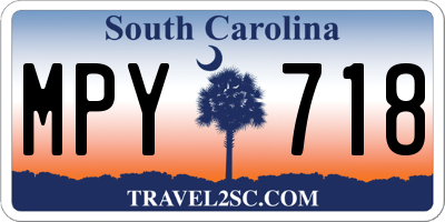 SC license plate MPY718