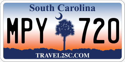 SC license plate MPY720