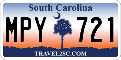 SC license plate MPY721