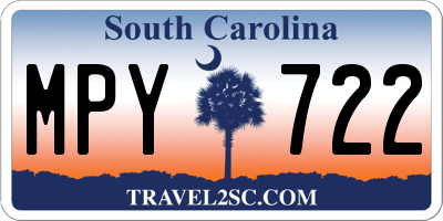 SC license plate MPY722