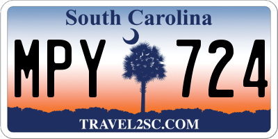 SC license plate MPY724