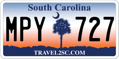 SC license plate MPY727