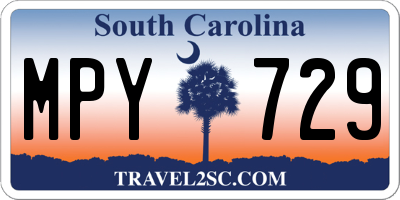 SC license plate MPY729