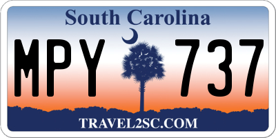 SC license plate MPY737