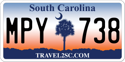 SC license plate MPY738