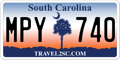 SC license plate MPY740