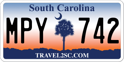 SC license plate MPY742