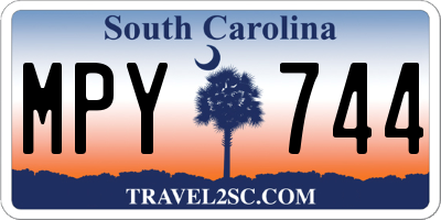 SC license plate MPY744