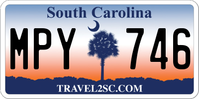 SC license plate MPY746