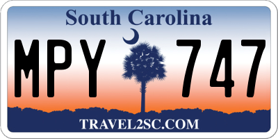 SC license plate MPY747