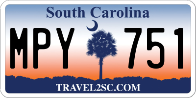 SC license plate MPY751