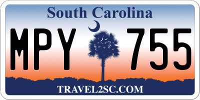 SC license plate MPY755