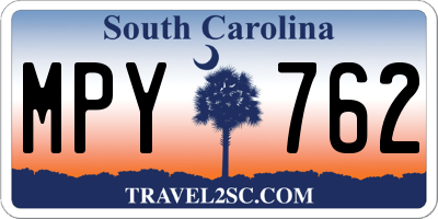 SC license plate MPY762