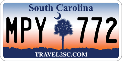 SC license plate MPY772