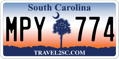 SC license plate MPY774