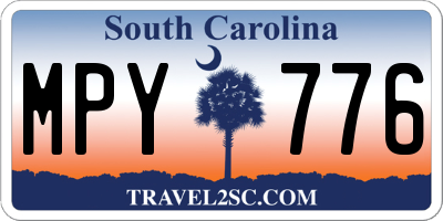 SC license plate MPY776