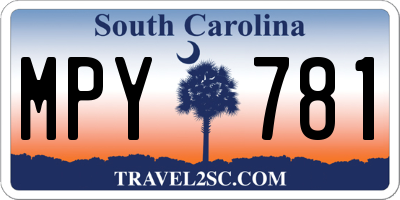 SC license plate MPY781