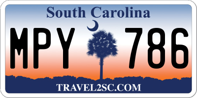 SC license plate MPY786