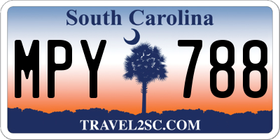 SC license plate MPY788