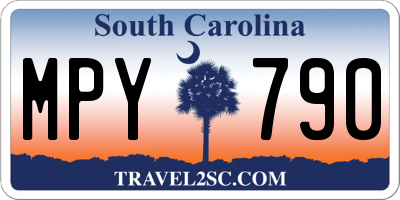 SC license plate MPY790