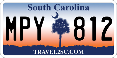 SC license plate MPY812