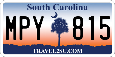 SC license plate MPY815